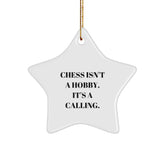 Gifts from Friends - Chess Isn't A Hobby. It's A Calling. Star Ornament for Christmas - Image 1